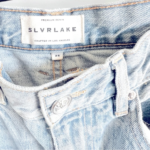 SLVRLAKE Dakota Long Time Coming distressed jeans Size 26 - Picture 9 of 16